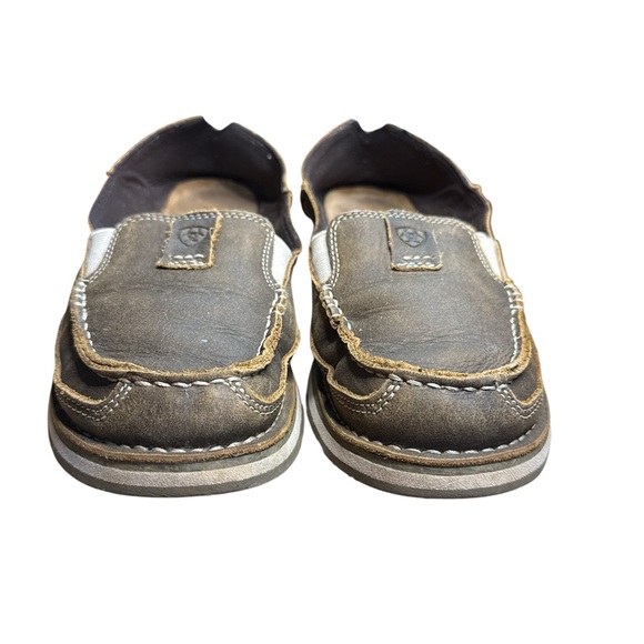 Ariat Women's Cruiser Vintage Bomber Brown Leather Slip On Size 8.5 - Picture 3 of 8